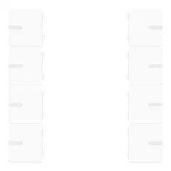   GVS CHKAM-08/55.2.00 Billenőkészlet ADVANCE PRO-hoz | 4-részes | matt fehér