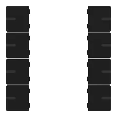   GVS CHKAM-08/55.2.01 Wippenset für ADVANCE PRO | 4-fach | schwarz matt
