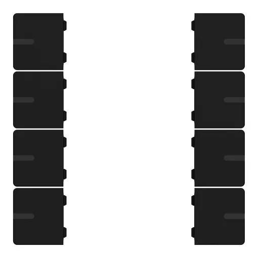 GVS CHKAM-08/55.2.01 Wippenset für ADVANCE PRO | 4-fach | schwarz matt