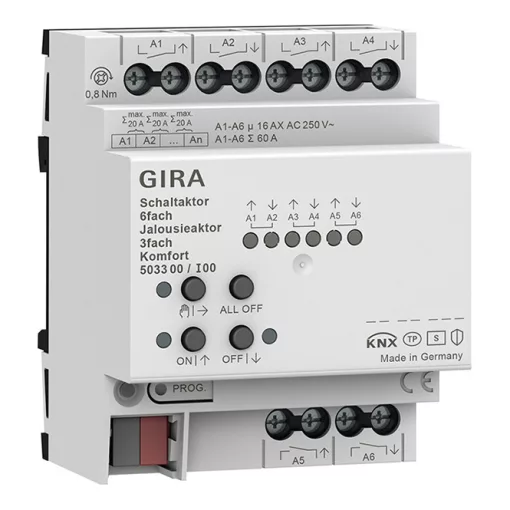 GIRA 503300 KNX univerzális aktor | 6-csatornás, Komfort