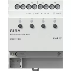 GIRA 512600 KNX REG kapcsolóaktor | 4-csatornás, 10 A