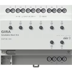 GIRA 512700 KNX REG kapcsolóaktor | 8-csatornás, 10 A