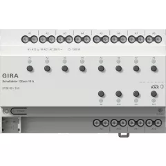 GIRA 512800 KNX REG kapcsolóaktor | 12 kimenetes, 10 A
