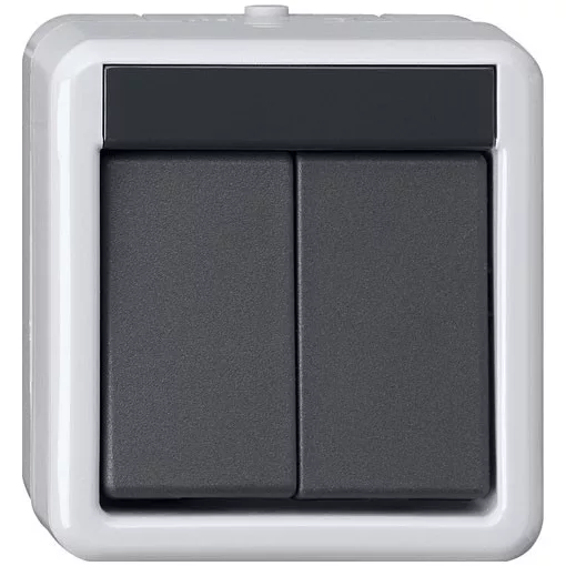 GIRA 516130 KNX nyomógomb-buscsatoló, felületre szerelhető WG | 2-csatornás, egypontos kezelés