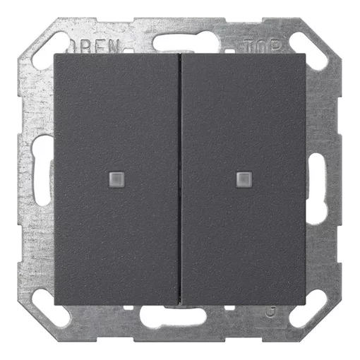 GIRA 517328 KNX nyomógomb System 55 | 2-csatornás | antracit