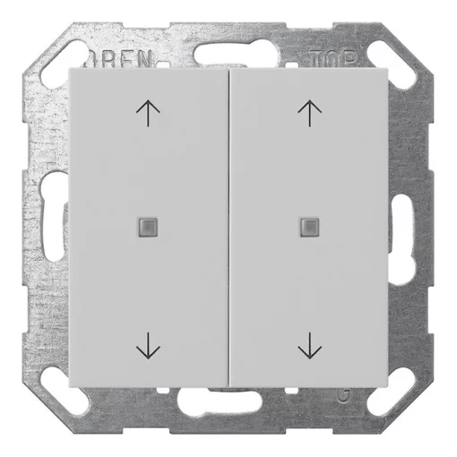 GIRA 5174015 KNX nyomógomb System 55 | 2-csatornás, 4 nyíl | szürke matt