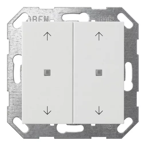 GIRA 517427 KNX nyomógomb System 55 | 2-fold, 4 nyíl | tiszta fehér selyemmatt