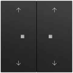   GIRA 517474 KNX nyomógomb System 70 | 2-fold, 4 nyíl | fekete matt