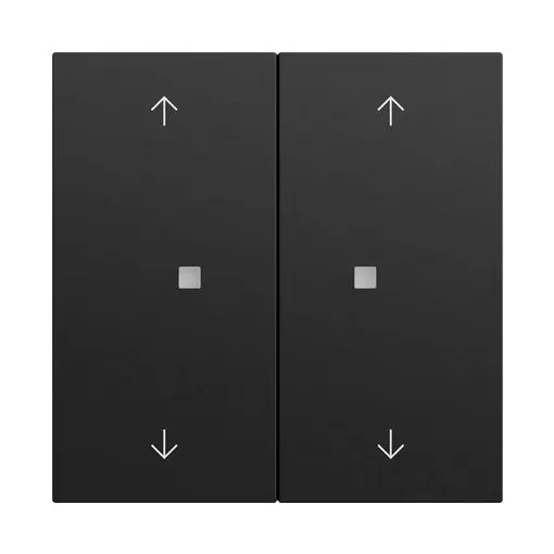 GIRA 517474 KNX nyomógomb System 70 | 2-fold, 4 nyíl | fekete matt