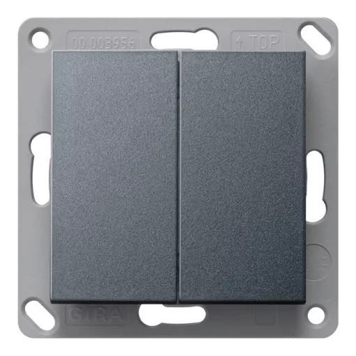 GIRA 517828 KNX-RF nyomógomb System 55 | 2-gang | antracit