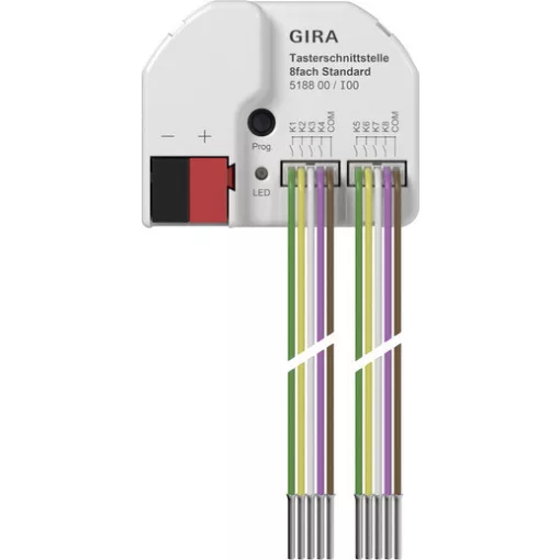 GIRA 518800 KNX nyomógomb-buszcsatoló | 8-csatornás, Standard