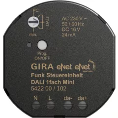   GIRA 542200 eNet rádiófrekvenciás vezérlőegység mini | 1 csatornás, DALI