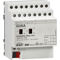   GIRA 104000 KNX kapcsolómotor kézi működtetéssel 16 A | 2-szeres