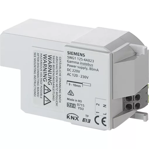SIEMENS 5WG1125-4AB23 KNX busztápegység | 80 mA, UP