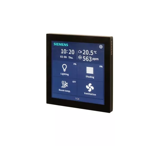 SIEMENS 5WG1204-2SB22 KNX érintőpanel Touch Control 4 | függőleges | fekete | 4 hüvelyk