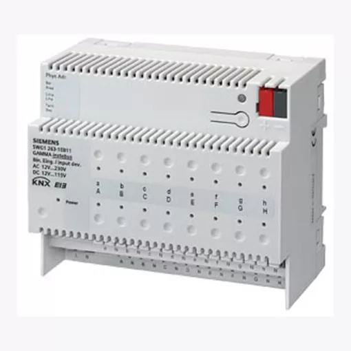 SIEMENS 5WG1263-1EB11 KNX bináris bemenet potenciálmentes | 16-csatornás, AC 12-230 V, DC 12-115 V