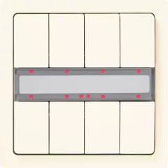   SIEMENS 5WG12872AB14 KNX tapintásérzékelő delta style | 4-csatornás, hőmérséklet-érzékelő | titánfehér