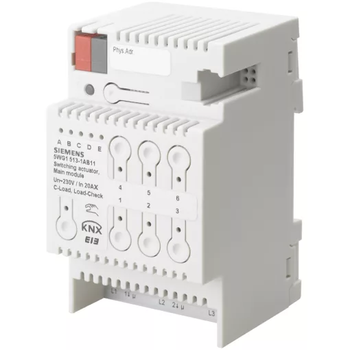 SIEMENS 5WG1513-1AB11 KNX kapcsolóaktor | 3 kimenetes, főmodul