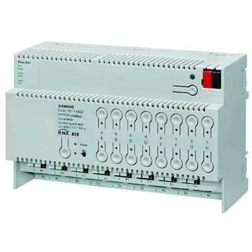 SIEMENS 5WG1567-1AB22 KNX kapcsolóaktor | 16 kimenetes, 10 A
