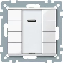  MERTEN 617519 KNX tapintásérzékelő Plus System M | 4-csatornás, IR-vevő | poláris fehér fényes