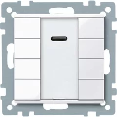   MERTEN 617525 KNX tapintásérzékelő Plus System M | 4-csatornás, IR-vevő | fényes aktívfehér
