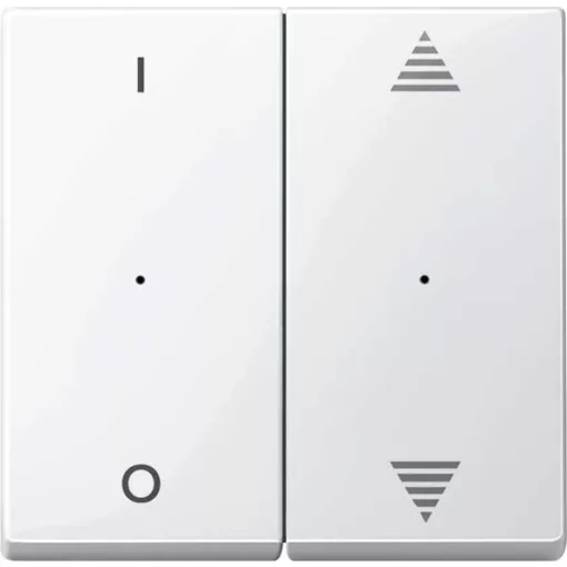 MERTEN 619519 Billenőkapcsoló KNX-tapintásérzékelőhöz System M | 2-es, IO & nyilak | poláris fehér fényes