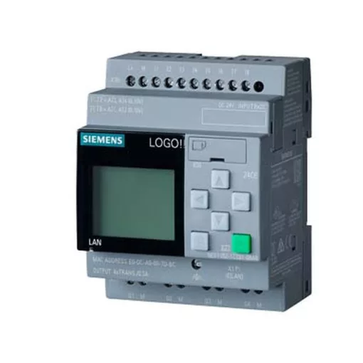 SIEMENS 6ED10521CC080BA2 LOGO! alapmodul 24 V | kijelzővel, 8 DI (4 AI)/4DO, tranzisztorok
