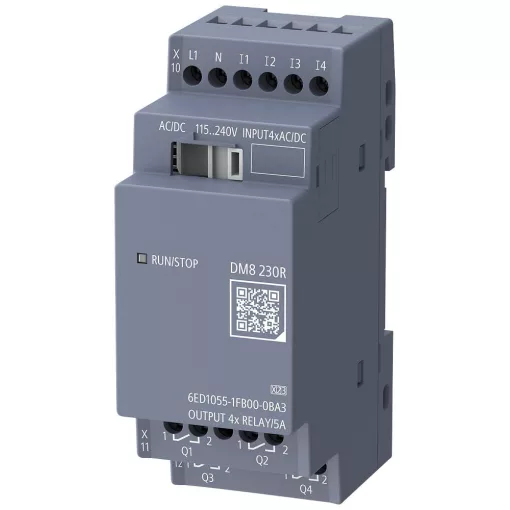 SIEMENS 6ED1055-1FB00-0BA3 LOGO! bővítőmodul 230 V | 4DE/4DA, relé, LOGO! 9-hez