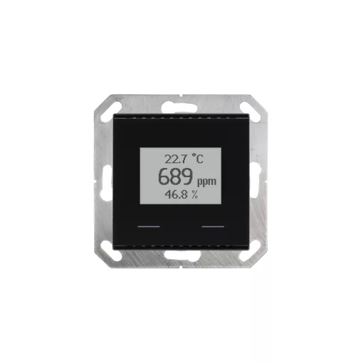 ELSNER 70619 KNX beltéri kombinált érzékelő AQS | hőmérséklet, páratartalom, CO2 | mélyfekete