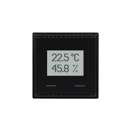 ELSNER 70638 KNX hőmérséklet-/páratartalom-érzékelő CH | érintőgombokkal | mélyfekete