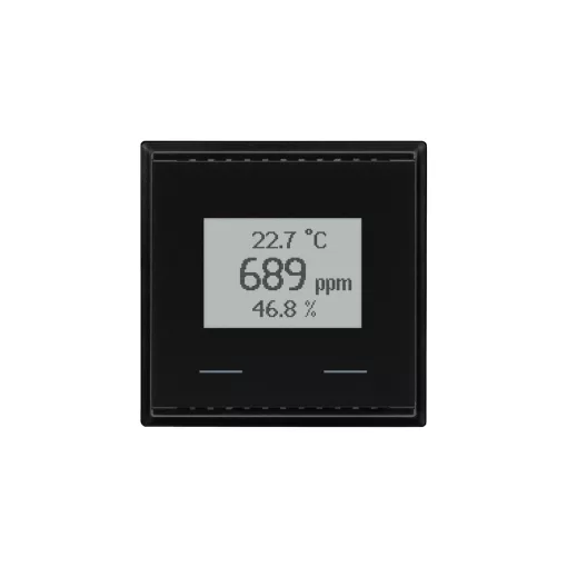 ELSNER 70643 KNX Touch beltéri kombinált érzékelő AQS CH | hőmérséklet, páratartalom, CO2 | mélyfekete