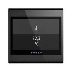   ELSNER 70802 KNX hőmérsékletérzékelő kijelzővel Cala Touch | hőmérséklet | fekete