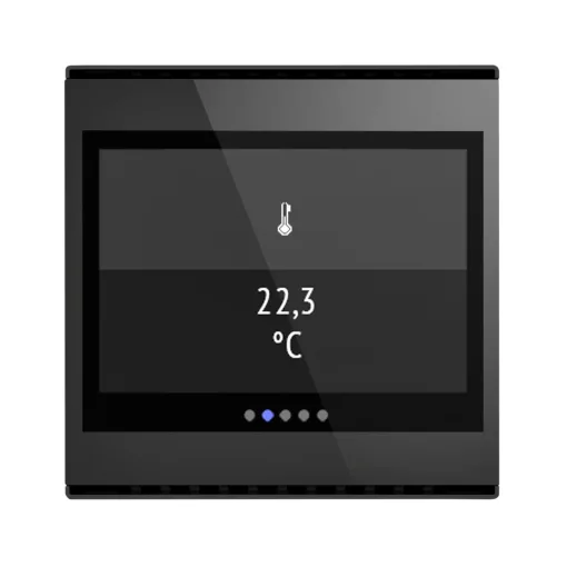 ELSNER 70802 KNX hőmérsékletérzékelő kijelzővel Cala Touch | hőmérséklet | fekete