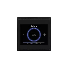   ELSNER 70813 KNX hőmérséklet-érzékelő kijelzővel Cala Touch CH | hőmérséklet, páratartalom | mélyfekete