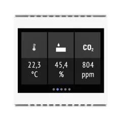   ELSNER 70820 KNX hőmérsékletérzékelő kijelzővel Cala Touch | hőmérséklet, páratartalom, CO2 | fehér