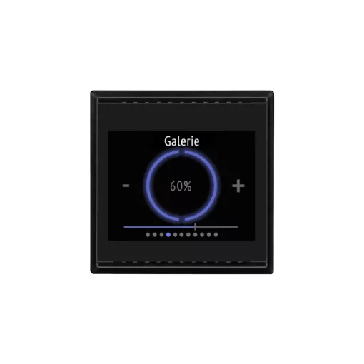 ELSNER 70823 KNX hőmérsékletérzékelő kijelzővel Cala Touch CH | hőmérséklet, páratartalom, CO2 | mélyfekete