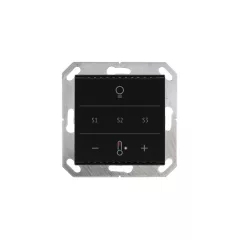   ELSNER 70962 KNX üveg érintőpanel Touch | Fény, 3 jelenet, Hőmérséklet | fekete
