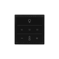   ELSNER 70963 KNX üveg érintőpanel Touch CH | Fény, 3 jelenet, hőmérséklet | fekete