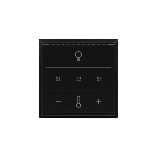 ELSNER 70963 KNX üveg érintőpanel Touch CH | Fény, 3 jelenet, hőmérséklet | fekete