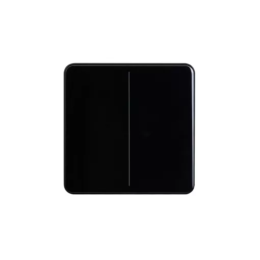 ELSNER 71124 KNX üveg érintőpanel eTR | 2-csatornás, hőmérsékletérzékelő | mélyfekete
