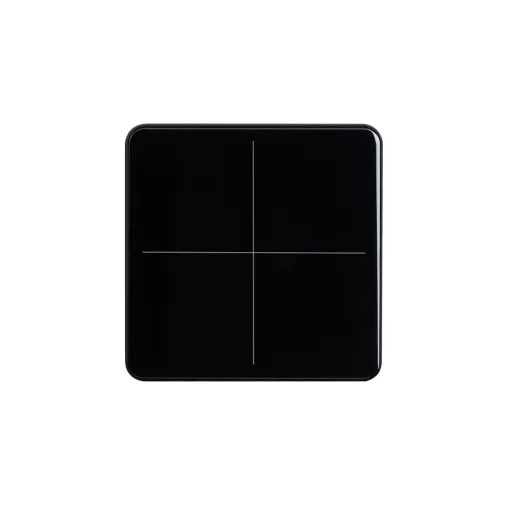 ELSNER 71134 KNX üveg érintőpanel eTR | 4-csatornás, hőmérséklet-érzékelő | mélyfekete