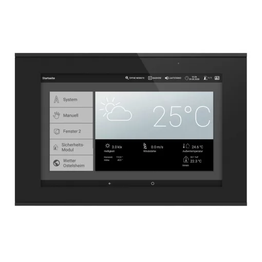 ELSNER 71200 KNX Touch épületközpont CasaConnect | integrált automatika funkciókkal | fekete | 10,1 col