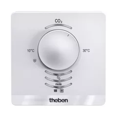   THEBEN AMUN 716 S KNX helyiségi levegőminőség-érzékelő | CO2, hőmérséklet, páratartalom, légnyomás, RTR | tiszta fehér