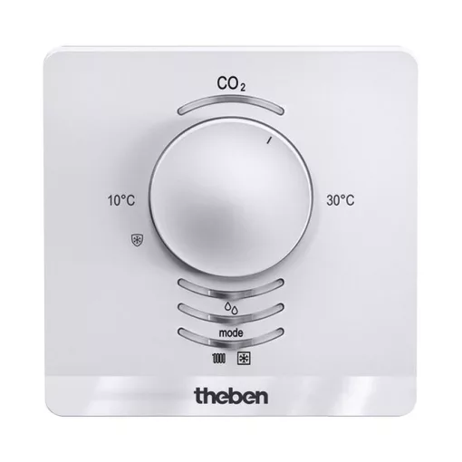 THEBEN AMUN 716 S KNX helyiségi levegőminőség-érzékelő | CO2, hőmérséklet, páratartalom, légnyomás, RTR | tiszta fehér