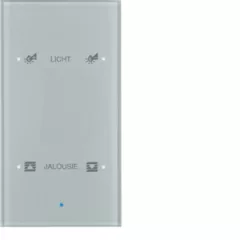   BERKER 75142134 KNX üveg érintőpanel | 2-csatornás, Komfort, konfiguriert | glas alu