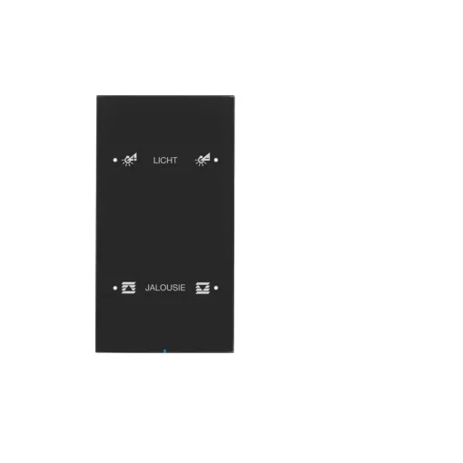 BERKER 75142155 KNX üveg érintőpanel R.3 | 2-csatornás, Komfort, konfigurált | fekete üveg