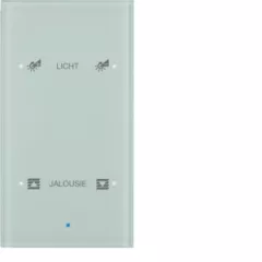   BERKER 75142930 KNX üveg érintőpanel | 2-csatornás, Komfort, konfiguriert | poláris fehér üveg