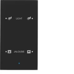   BERKER 75142935 KNX üveg érintőpanel | 2-csatornás, Komfort, konfigurált | fekete üveg