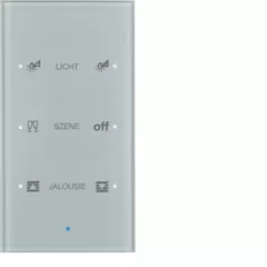   BERKER 75143134 KNX üveg érintőpanel | 3-csatornás, Komfort, konfigurált | üveg alu