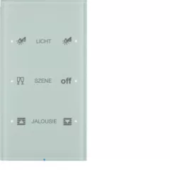   BERKER 75143150 KNX üveg érintőpanel R.3 | 3-csatornás, Komfort, konfigurált | poláris fehér üveg